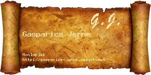 Gasparics Jerne névjegykártya